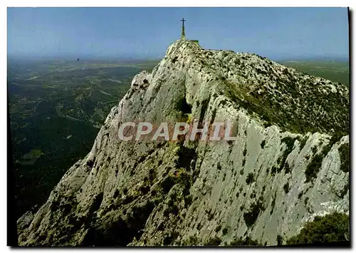 Moderne Karte Montagne Sainte Victoire Croix de Provence et Garagai vus des cretes