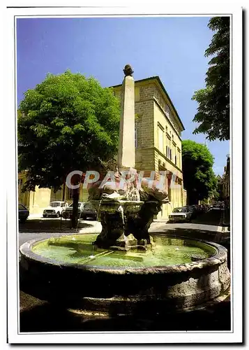 Cartes postales moderne Aix En Provence Fontaine des Quatre Dauphins et l&#39eglise Saint Jean de Malte