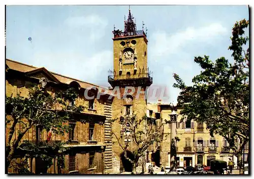 Cartes postales moderne Aix en Provence Place de la Maire Fontaine et Beffroi