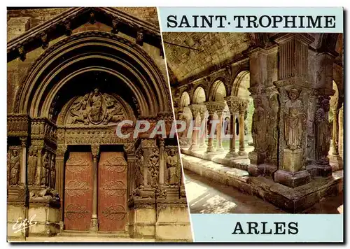 Cartes postales moderne Arles Portail et cloitre Saint Trophime