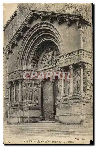 Cartes postales Arles Eglise Saint Trophime Le Portail