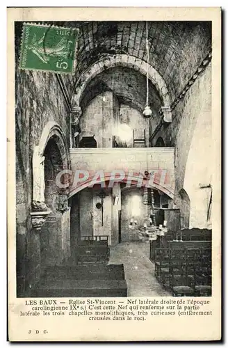 Cartes postales les Baux Eglise St Vincent Nef Laterale Droite