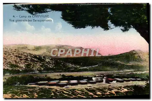 Cartes postales Camp de Carpiagne Vue Generale des baraquements