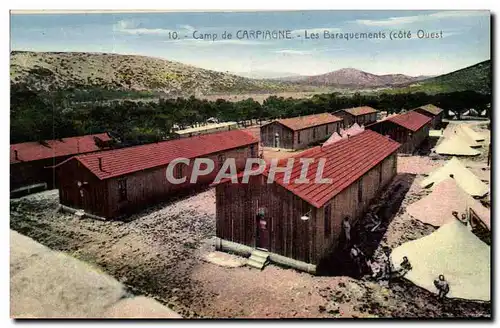 Ansichtskarte AK Camp de Carpiagne Les Baraquements Militaria