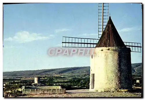 Moderne Karte Fontvieille Le Moulin de Daudet