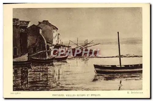 Cartes postales Martigues Vieilles maisons et barques Bateaux