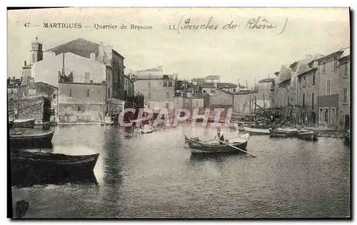 Cartes postales Martigues Quartier de Brescon Bateaux