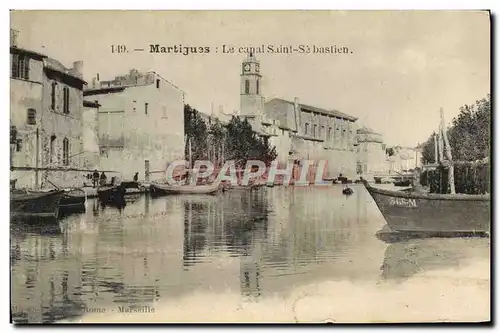 Ansichtskarte AK Martigues La canal Saint Sebastien