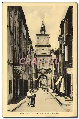 Cartes postales Salon Rue et tour de l&#39horloge