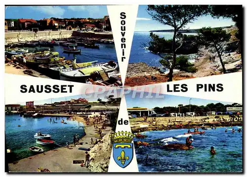 Cartes postales moderne Sausset les Bains Le port Calanque du four a chaux La plage Corniche