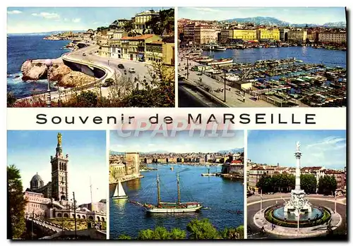 Moderne Karte Marseille Souvenir