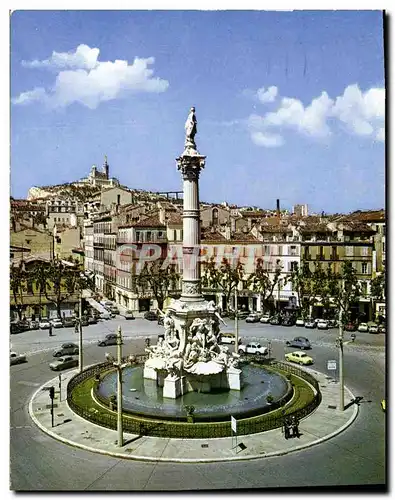 Cartes postales moderne Marseille Fontoine Cantini et Place Costellane