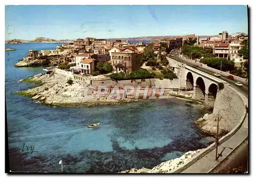 Moderne Karte Marseille Promenade de la Corniche Le Petit Nice