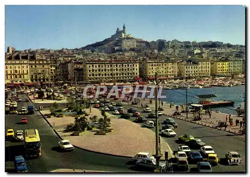 Moderne Karte Marseille Le Quai des Belges Au fond Notre Dame de la Garde