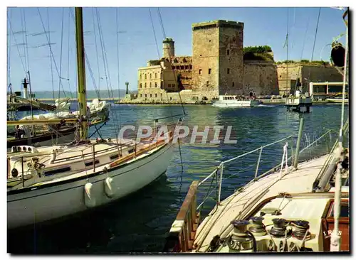 Moderne Karte Marseille L&#39entree du Vieux Port et le Fort St Jean