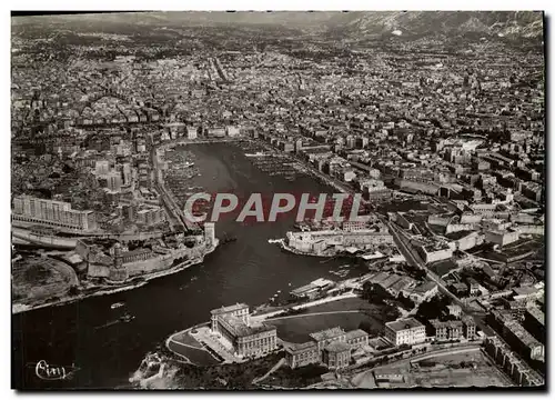 Moderne Karte Marseille Vue Generale Vieux port