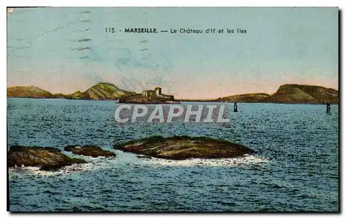 Cartes postales Marseille Le Chateau d&#39If et les Iles