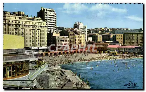 Cartes postales moderne Marseille promenade de la Comiche Plage des Catalans