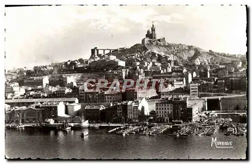 Cartes postales moderne Marseille Le Vieux Port et N D de la Garde