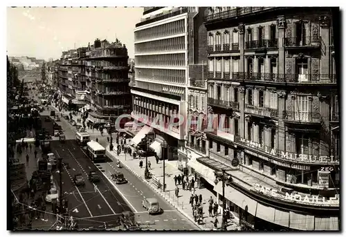 Cartes postales moderne Marseille La Canebiere au Carrefour des Boulevards Garibaldi et Dugommier