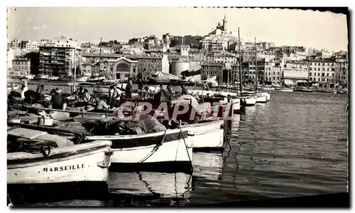 Moderne Karte Marseille Le vieux port Bateaux