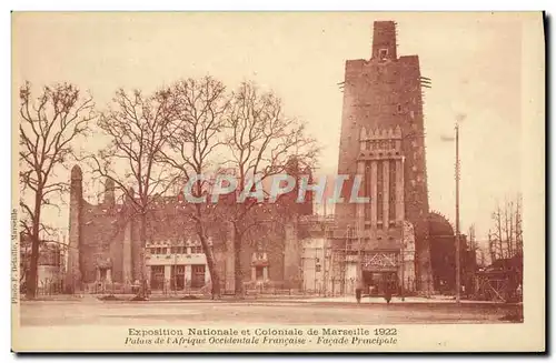 Cartes postales Exposition Nationale et Coloniale de Marseille 1922 Palais de l&#39Afrique Occidentale Francaise