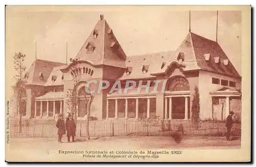 Cartes postales Exposition Nationale et Coloniale de Marseille 1922 Palais de Madagascar et Dependances