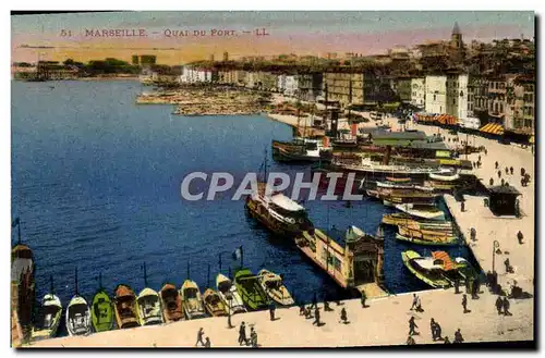 Cartes postales Marseille Quai du Port Bateaux