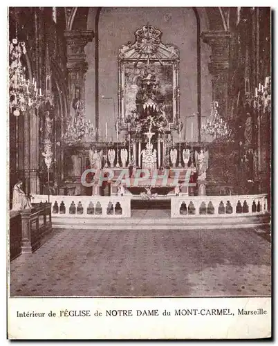 Cartes postales Interieur de l&#39Eglise de Notre Dame du Mont Carmel Marseille