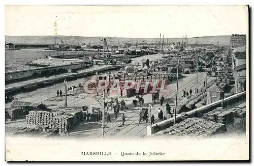 Ansichtskarte AK Marseille Quais de la Joliette Bateaux