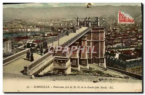 Ansichtskarte AK Marseille Panorama pris de N D de la Garde