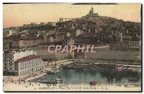 Cartes postales Marseille Vieux Port et N D de la Garde