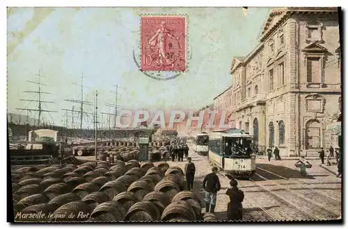 Cartes postales Marseille le quai du Port Tramway