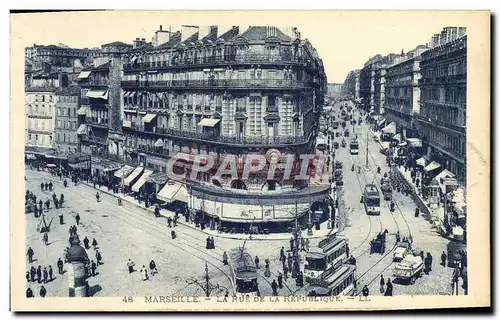 Cartes postales Marseille La Rue de la Repulique