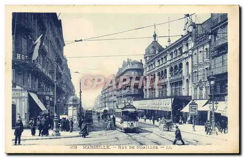 Ansichtskarte AK Marseille Rue de Noailles Tramway