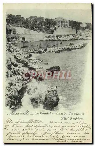 Ansichtskarte AK Marseille La Corniche Anse du Prophete et Hotel Roubion