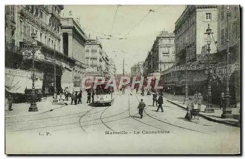 Cartes postales Marseille La Cannebiere Tramway