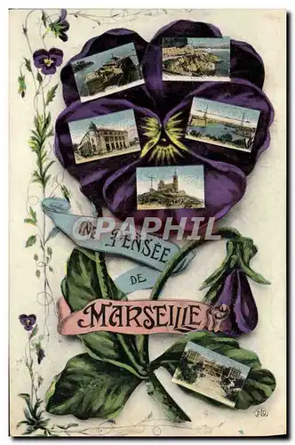 Cartes postales Une Pensee de Marseille