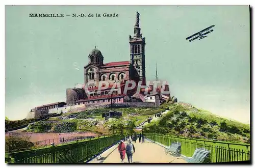 Cartes postales Marseille N D de la Garde Avion