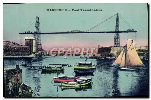 Cartes postales Marseille Pont Transbordeur Bateaux