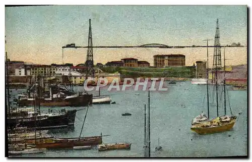 Cartes postales Marseille Le Pont Transbordeur Bateaux