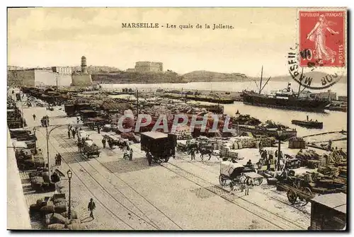 Ansichtskarte AK Marseille Les Quais de la Joliette Bateaux