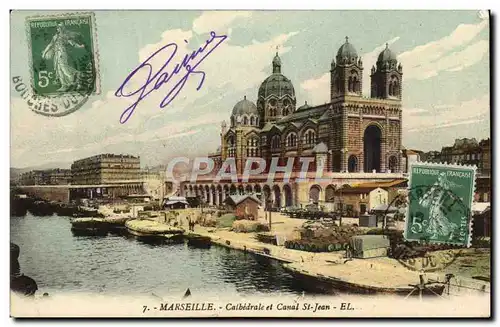 Cartes postales Marseille Cathedrale et Canal St Jean