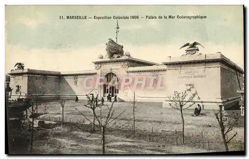 Cartes postales Marseille Exposition Coloniale 1906 Palais de la mer oceanographique