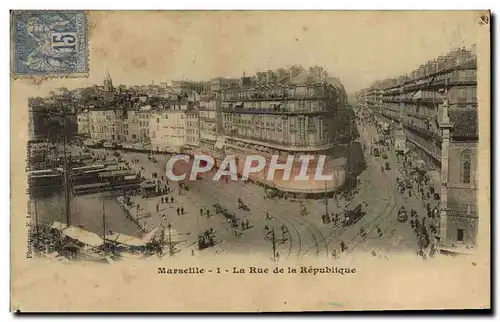 Cartes postales Marseille La Rue de la Republique