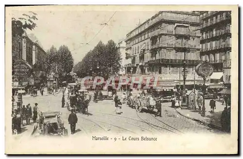 Ansichtskarte AK Marseille Le Cours Belsunce Tramway