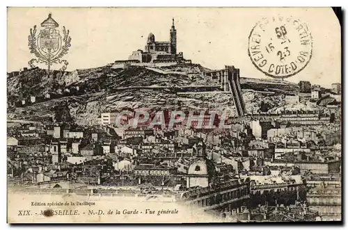 Cartes postales Marseille N D de la Garde Vue generale