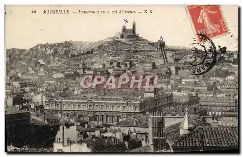 Cartes postales Marseille Panorama vu a vol d&#39oiseau