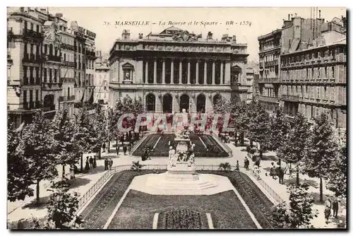 Ansichtskarte AK Marseille La Bourse et le Square