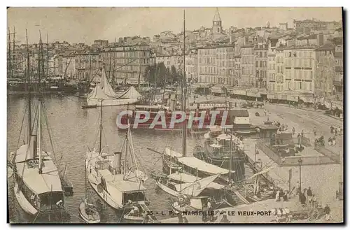 Cartes postales Marseille Le Vieux Port Bateaux